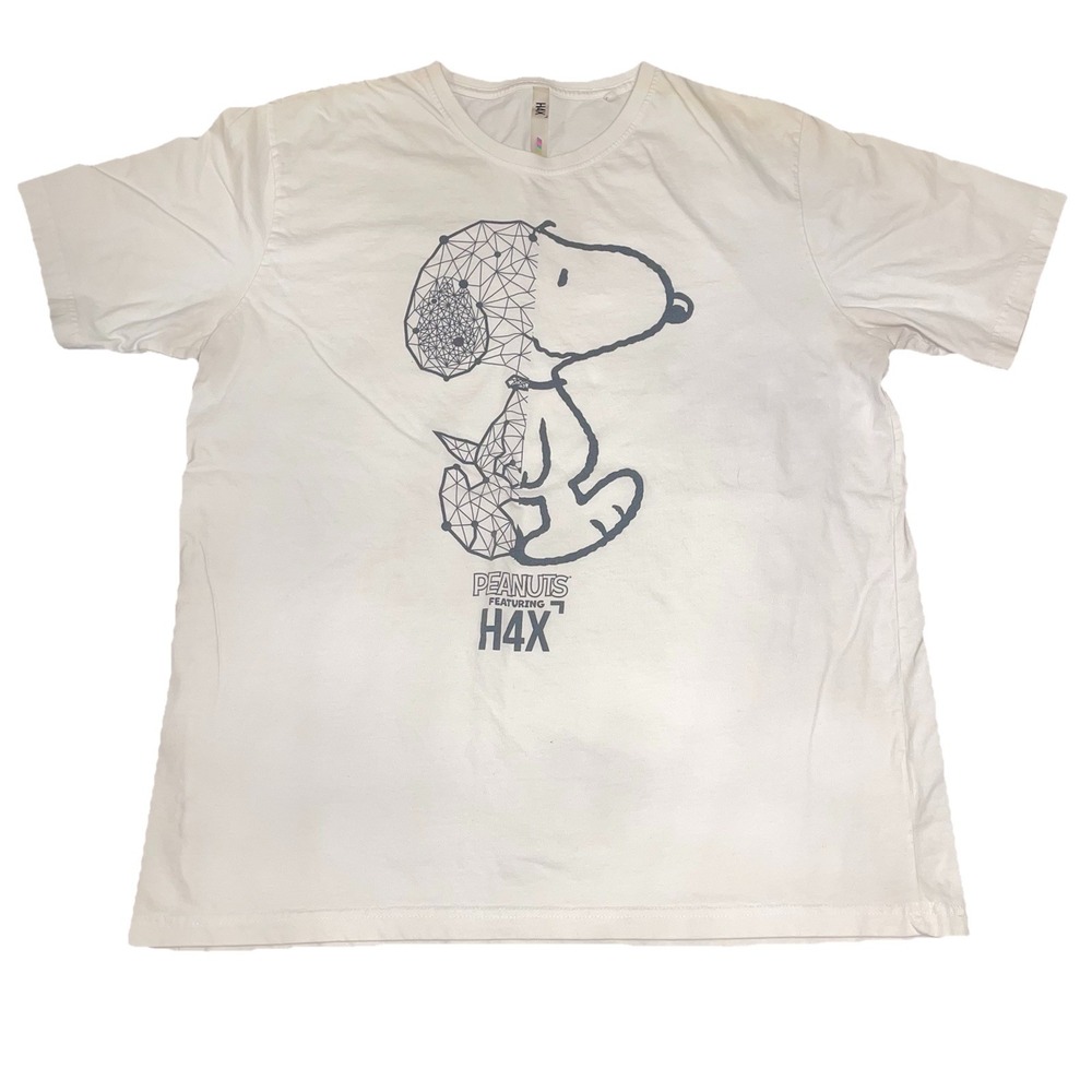 Peanuts Snoopy x H4X Collab Graphic Print Geometric T-Shirt Mens Size XL